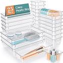 Deals List: Wowbox 25-Pcs Clear Plastic Drawer Organizer Set