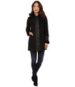 Deals List: DKNY Hooded Faux Fur Shearling Trim Womens Coat