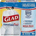 Deals List: Glad ForceFlexPlus Tall Kitchen Drawstring Trash Bags - Unscented -13 Gallon - 80 Count 