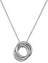 Deals List: Sterling Silver Interlocking Three Ring Pendant Necklace, 18"