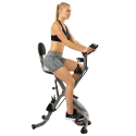 Deals List: Sunny Health & Fitness Foldable Semi Recumbent Magnetic Upright Exercise Bike w/ Pulse Rate Monitoring, Adjustable Arm Resistance Bands and LCD Monitor - SF-B2710 