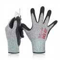Deals List: DEX FIT Level 5 Cut Resistant Gloves Cru553, 3D Comfort Stretch Fit, Durable Power Grip Foam Nitrile, Pass FDA Food Contact, Smart Touch, Thin Machine Washable, Grey Medium 1 Pair 