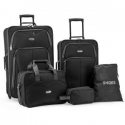 Deals List: Elite Luggage 5-Piece Black Softside Lightweight Luggage Set