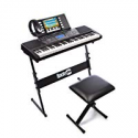 Deals List: RockJam 61-Key Electronic Keyboard Piano SuperKit with Stand, Stool, Headphones & Power Supply, Black - RJ561