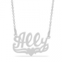 Deals List: Zales Personalized Script Name w/Heart Necklace Sterling Silver