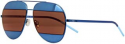 Deals List: DIOR Blue, Brown Mirror Aviator Sunglasses 