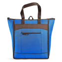 Deals List: Rachael Ray ChillOut Thermal Tote Bag for Grocery Shopping, Transport Cold or Hot Food, Insulated, Reusable, Blue with Brown Trim