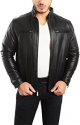 Deals List: 1905 Collection Tailored Fit Black Lambskin Bomber Jacket