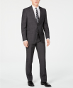 Deals List: Calvin Klein Men's Slim-Fit Herringbone Suit (Charcoal) 