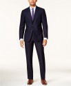 Deals List: Kenneth Cole Reaction Men's Ready Flex Check Slim-Fit Suit (Navy) 