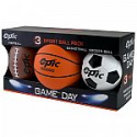 Deals List: Epic Assorted 3 Sport Ball Pack (Football, Basketball, & Soccer Ball)
