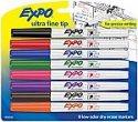 Deals List: EXPO 1884309 Low-Odor Dry Erase Markers, Ultra Fine Tip, Assorted Colors, 8-Count