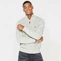 Deals List: Nautica Mens Quarter Zip Ribbed Front Sweater