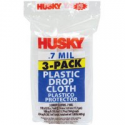Deals List: 3-Pack Husky Plastic Drop Cloth 0.7 Mil 