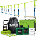 Deals List: flybold Slackline Kit with Training Line Tree Protectors Ratchet Protectors Arm Trainer 57 feet Easy Set up Instruction Booklet and Carry Bag Complete Set Outdoor Fun for Family Adults Children Kids 