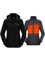 Deals List: Venustas Women's 3-in-1 Heated Jacket with Battery Pack, Ski Jacket Winter Jacket with Removable Hood Waterproof 