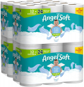 Deals List: Angel Soft Toilet Paper, Linen Scent, Double Rolls, Bath Tissue, 12 Count of 214 Sheets Per Roll, Pack of 4, White (79373)