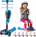 Deals List: SKIDEE Kick Scooters for Kids 2-12 Years Old - Foldable Scooter with Removable Seat, 3 LED Light Wheels, Back Wheel Brake, Wide Standing Board, and Adjustable Height - 110 Lbs Capacity - Y200 