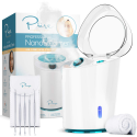 Deals List: NanoSteamer Large 3-in-1 Nano Ionic Facial Steamer with Precise Temp Control - 30 Min Steam Time - Humidifier - Unclogs Pores - Blackheads - Spa Quality - Bonus 5 Piece Stainless Steel Skin Kit 