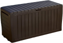 Deals List: Keter Marvel Plus 71 Gallon Resin Outdoor Storage Box for Patio Furniture Cushion Storage, Brown