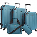 Deals List: Travelers Club Sky+ Luggage Set, Teal, 5 Piece