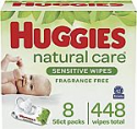 Deals List: Baby Wipes, Huggies Natural Care Sensitive Baby Diaper Wipes, Unscented, Hypoallergenic, 8 Flip-Top Packs (448 Wipes Total)
