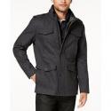Deals List: GUESS Mens Military-Inspired Coat with Plaid Detail