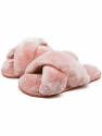 Deals List: Women's Fuzzy Crossband Fluffy Furry Fur Slippers Flip Flop Winter Warm Cozy House Memory Foam Sandals Slides Soft Flat Comfy Anti-Slip Spa Indoor Outdoor Slip on