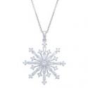 Deals List: Macys Silver Plated Cubic Zirconia Snowflake Pendant Necklace