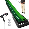 Deals List: Sinolodo Golf Putting Green Mat w/Ball Return 9.84ft Long