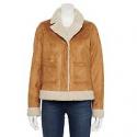 Deals List: Sonoma Goods For Life Womens Sherpa-Lined Faux-Suede Jacket