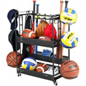 Deals List: Jubao Garage Ball Storage Rack Rolling Sports Rack Organizer 