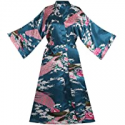 Deals List: Ellenwell Women Kimono Robe Silk Pajamas Peacock Nightwear