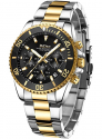 Deals List: Biden Mens Watches Chronograph Stainless Steel Waterproof Date Analog Quartz Watch Business Wrist Watches