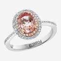 Deals List: Effy Womens 1/4 CT. T.W. Diamond & Morganite 14K Gold Ring
