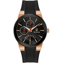 Deals List: Bulova Modern Futuro Men's Strap Watch (Black Silicone Strap/ Rose Gold Accent Black Dial, 97C111) 