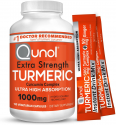 Deals List: Qunol Turmeric Curcumin 100mg 120-Count Capsules + Drink Sachets Extra Strength Supplement