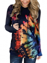 Deals List: MODARANI Womens Pullover Hoodie Sweatshirts Casual Tunic Tops Kangaroo Pocket Shirts Tie Dye&Floral Print