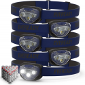 Deals List: 5-Pack of Eveready Battery Operated LED 175 Lumen Headlamps (Navy Blue, Batteries Included)