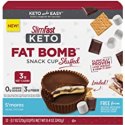 Deals List: 12-count SlimFast Keto Fat Bomb Stuffed Snack Cup (8.4oz box, S'Mores flavor) 