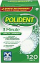 Deals List: Polident 3-Minute Antibacterial Denture Cleanser - Mint, 3 Minute Whitening, 120 Count