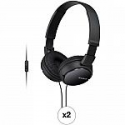 Deals List: Sony MDR-ZX110AP On-Ear Headphones with Microphone (Black, Pair) 