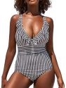Deals List: SouqFone Swimsuits for Women Two Piece Bathing Suits Ruffled Flounce Top with High Waisted Bottom Bikini Set