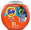 Deals List: Tide PODS 4 in 1 Febreze Sport Odor Defense, Laundry Detergent Soap PODS, High Efficiency (HE), 61 Count