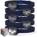 Deals List: 5-Pack of Eveready Battery Operated LED 175 Lumen Headlamps (Navy Blue, Batteries Included) 