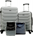 Deals List: Wrangler 4 Piece Luggage and Packing Cubes Set 