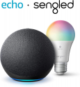 Deals List: Echo (4th Gen) | Charcoal with Sengled Bluetooth Color bulb | Alexa smart home starter kit