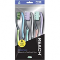 Deals List: REACH Essentials Toothbrush and Brush Caps, Soft Bristles, Silver, 6 Count