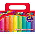 Deals List: 32-Count Cra-Z-Art Washable Sidewalk Chalk, 12 Assorted Colors