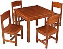 Deals List: KidKraft Wooden Farmhouse Table & 4 Chairs Set, Children's Furniture for Arts and Activity